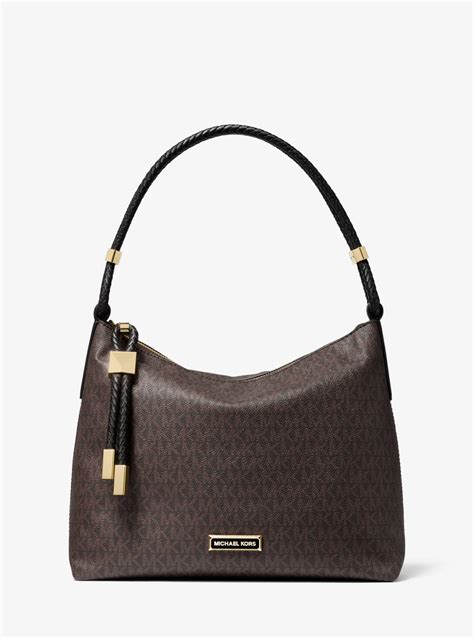 michael kors lexington medium logo shoulder bag|Michael Kors Signature Lexington Medium Shoulder Bag .